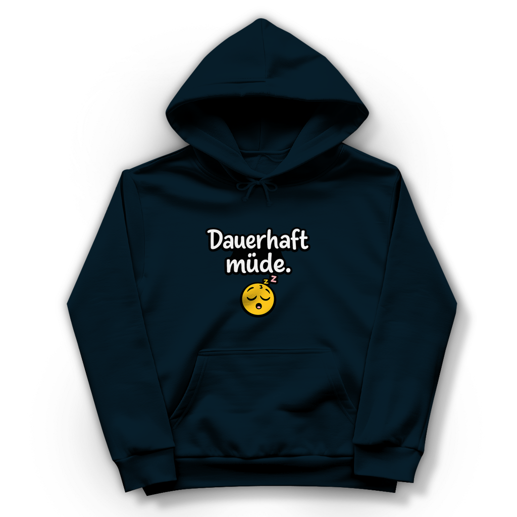 Damen Hoodie „Dauerhaft müde“ – Lustiger Spruch Hoodie für Alltag & Freizeit