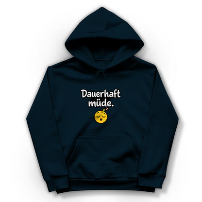 Damen Hoodie „Dauerhaft müde“ – Lustiger Spruch Hoodie für Alltag & Freizeit