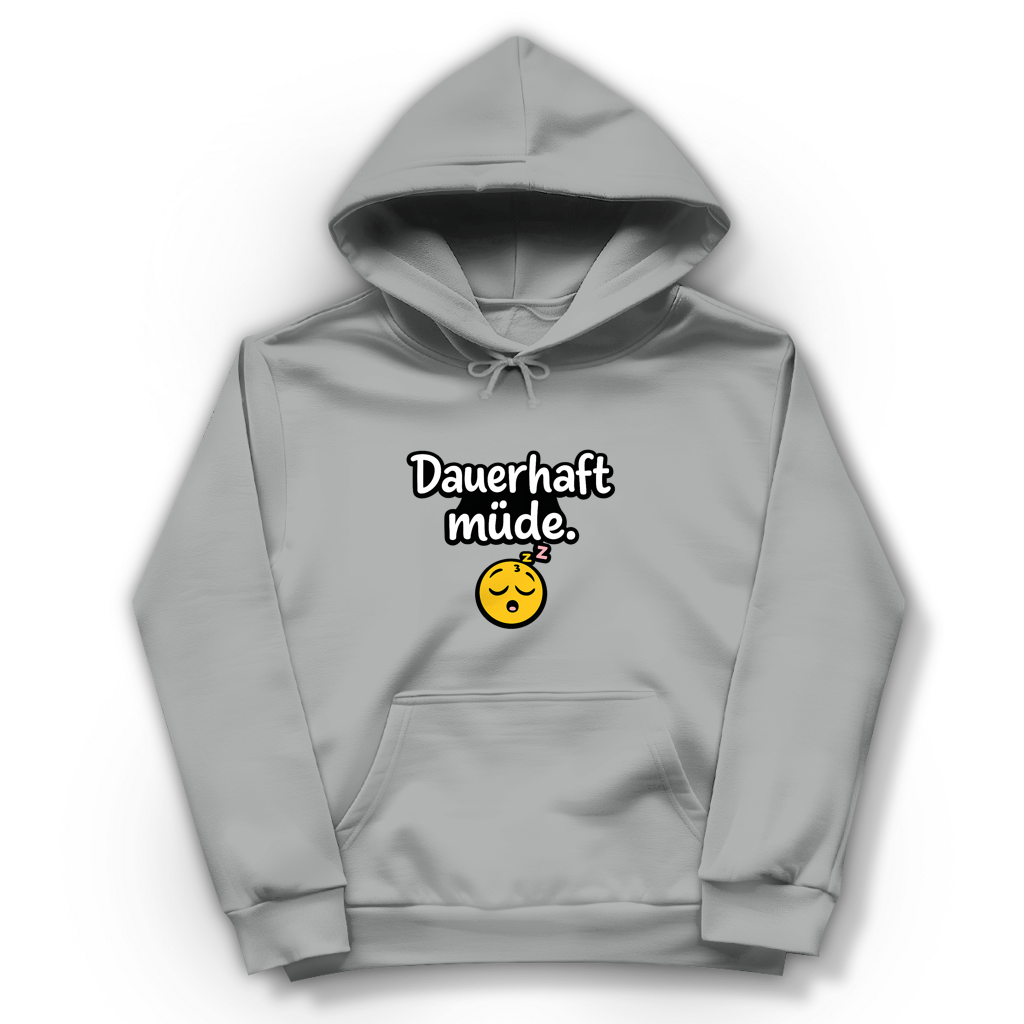 Damen Hoodie „Dauerhaft müde“ – Lustiger Spruch Hoodie für Alltag & Freizeit