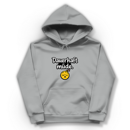 Damen Hoodie „Dauerhaft müde“ – Lustiger Spruch Hoodie für Alltag & Freizeit