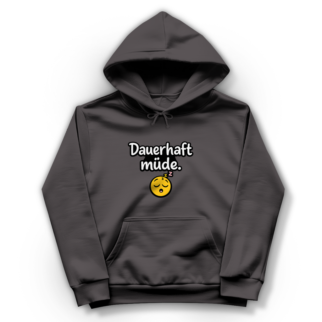Damen Hoodie „Dauerhaft müde“ – Lustiger Spruch Hoodie für Alltag & Freizeit