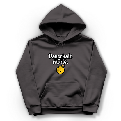 Damen Hoodie „Dauerhaft müde“ – Lustiger Spruch Hoodie für Alltag & Freizeit