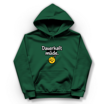 Damen Hoodie „Dauerhaft müde“ – Lustiger Spruch Hoodie für Alltag & Freizeit