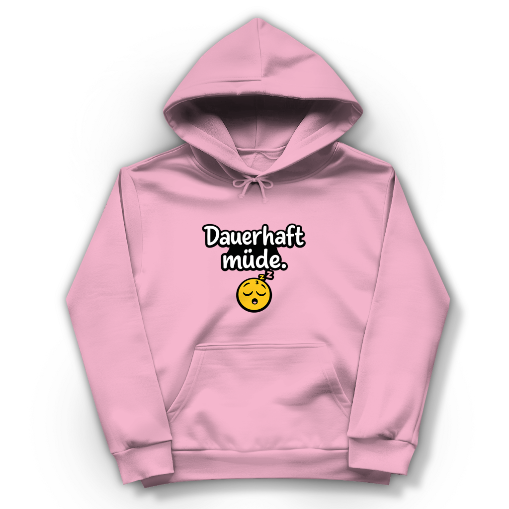 Damen Hoodie „Dauerhaft müde“ – Lustiger Spruch Hoodie für Alltag & Freizeit