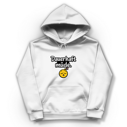 Damen Hoodie „Dauerhaft müde“ – Lustiger Spruch Hoodie für Alltag & Freizeit