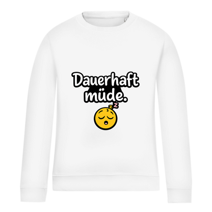 Damen Sweatshirt „Dauerhaft müde“ – Lustiger Spruch Sweatshirt für Alltag & Freizeit
