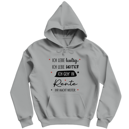 Herren Hoodie „Rentenspruch“ – Lustiger Spruch zum Ruhestand & bequemes Freizeit-Hoodie