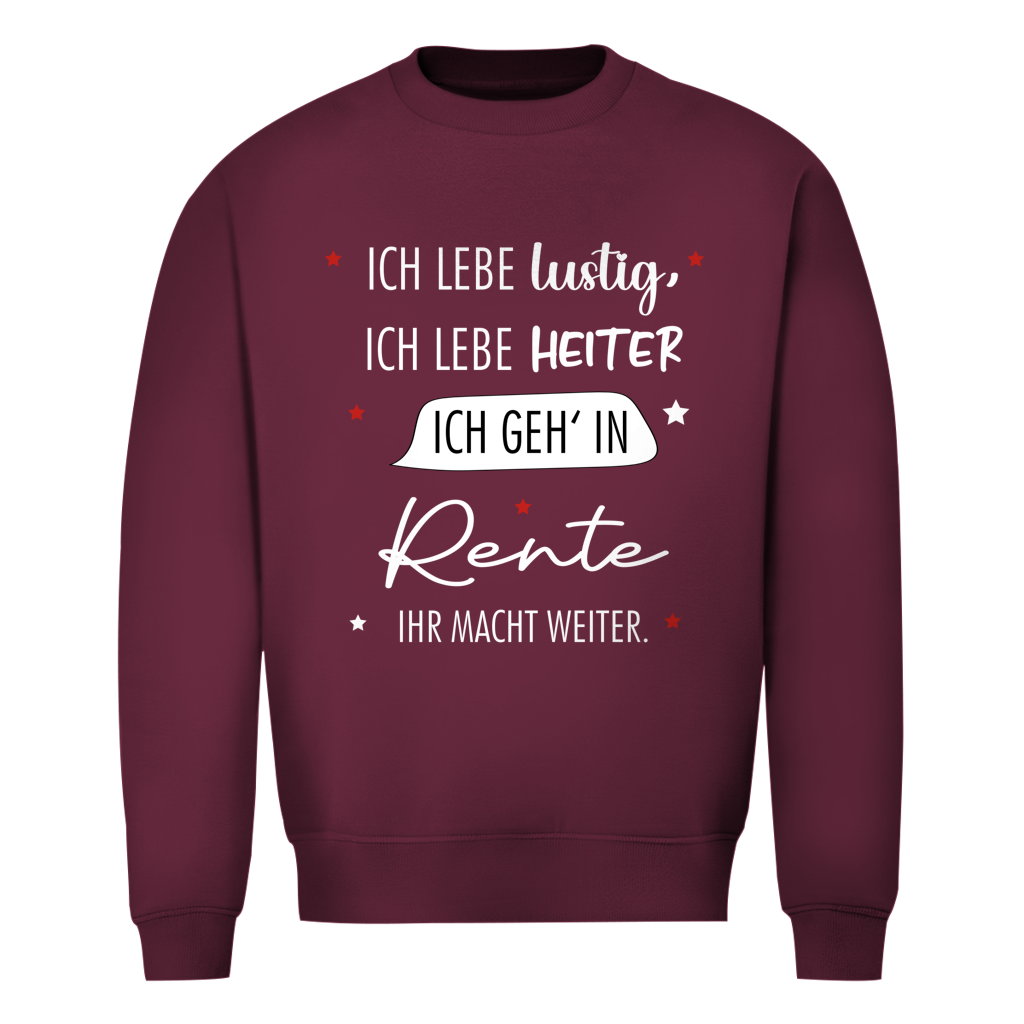 Herren Sweatshirt „Rentenspruch“ – Lustiger Spruch zum Ruhestand & bequemes Freizeit-Sweatshirt