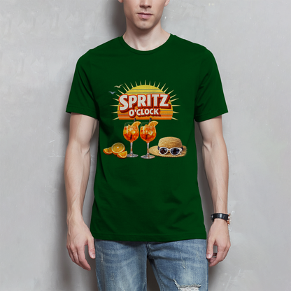 Herren T-Shirt „Spritz O’Clock“ – Lustiger Sommer-Spruch & Aperitif-Statement Shirt