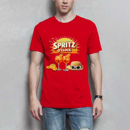 Herren T-Shirt „Spritz O’Clock“ – Lustiger Sommer-Spruch & Aperitif-Statement Shirt