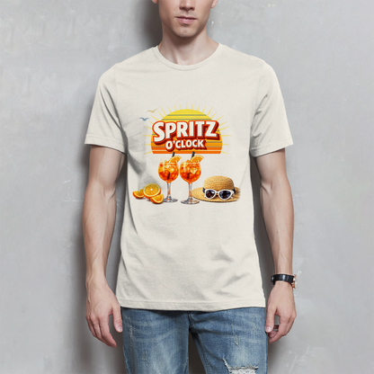 Herren T-Shirt „Spritz O’Clock“ – Lustiger Sommer-Spruch & Aperitif-Statement Shirt