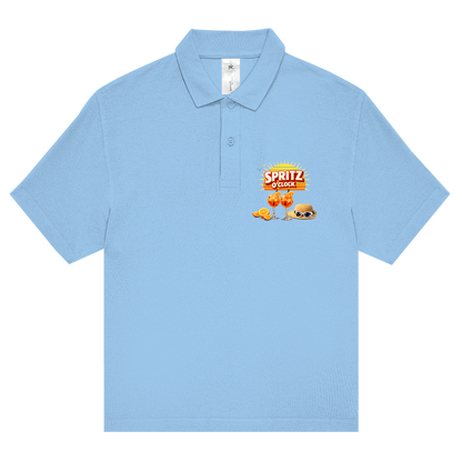 Unisex Poloshirt „Spritz O’Clock“ – Lustiger Sommer-Spruch & Aperitif-Statement Shirt