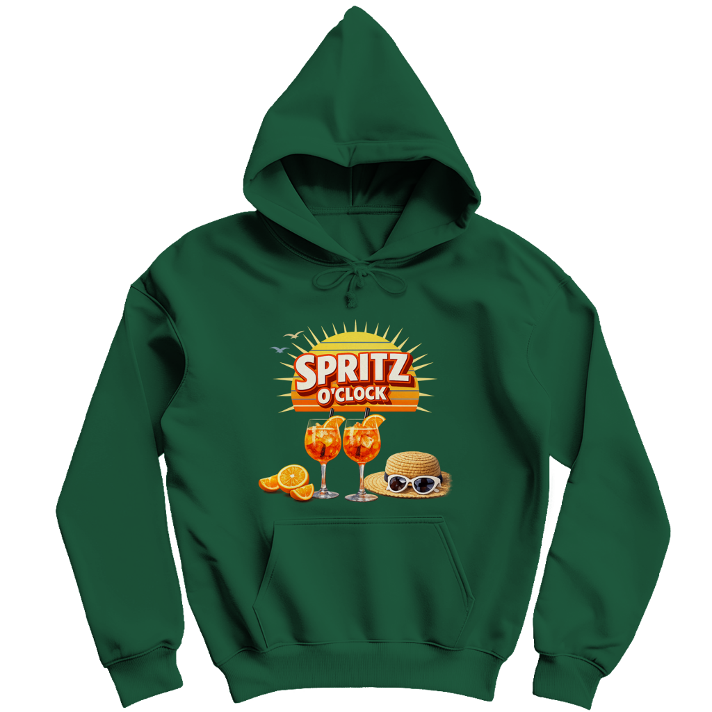 Herren Hoodie „Spritz O’Clock“ – Lustiger Sommer-Spruch & Aperitif-Statement Hoodie