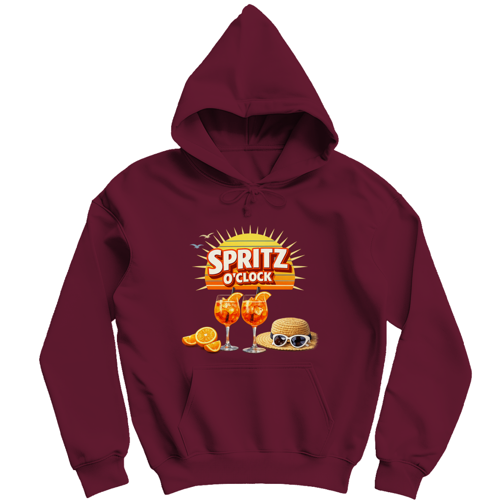 Herren Hoodie „Spritz O’Clock“ – Lustiger Sommer-Spruch & Aperitif-Statement Hoodie