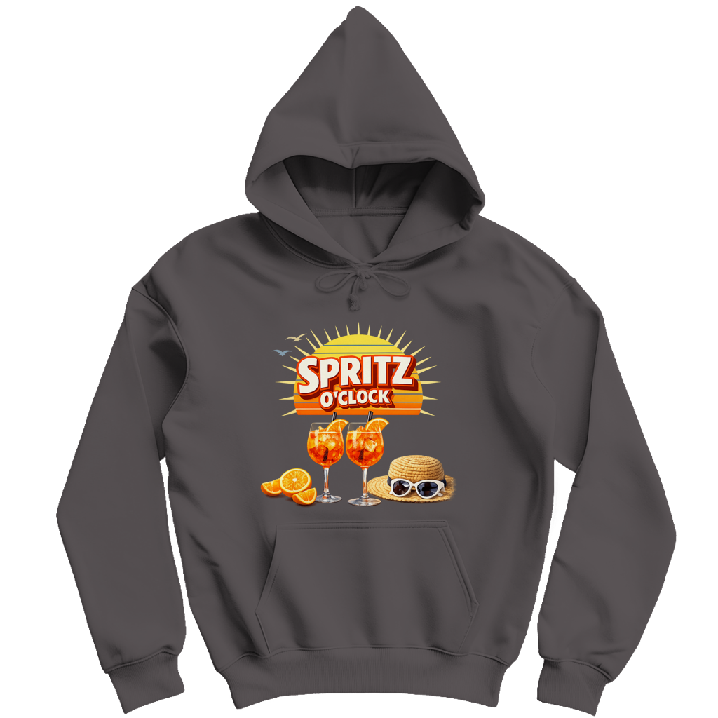 Herren Hoodie „Spritz O’Clock“ – Lustiger Sommer-Spruch & Aperitif-Statement Hoodie