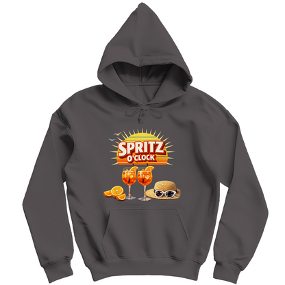Herren Hoodie „Spritz O’Clock“ – Lustiger Sommer-Spruch & Aperitif-Statement Hoodie