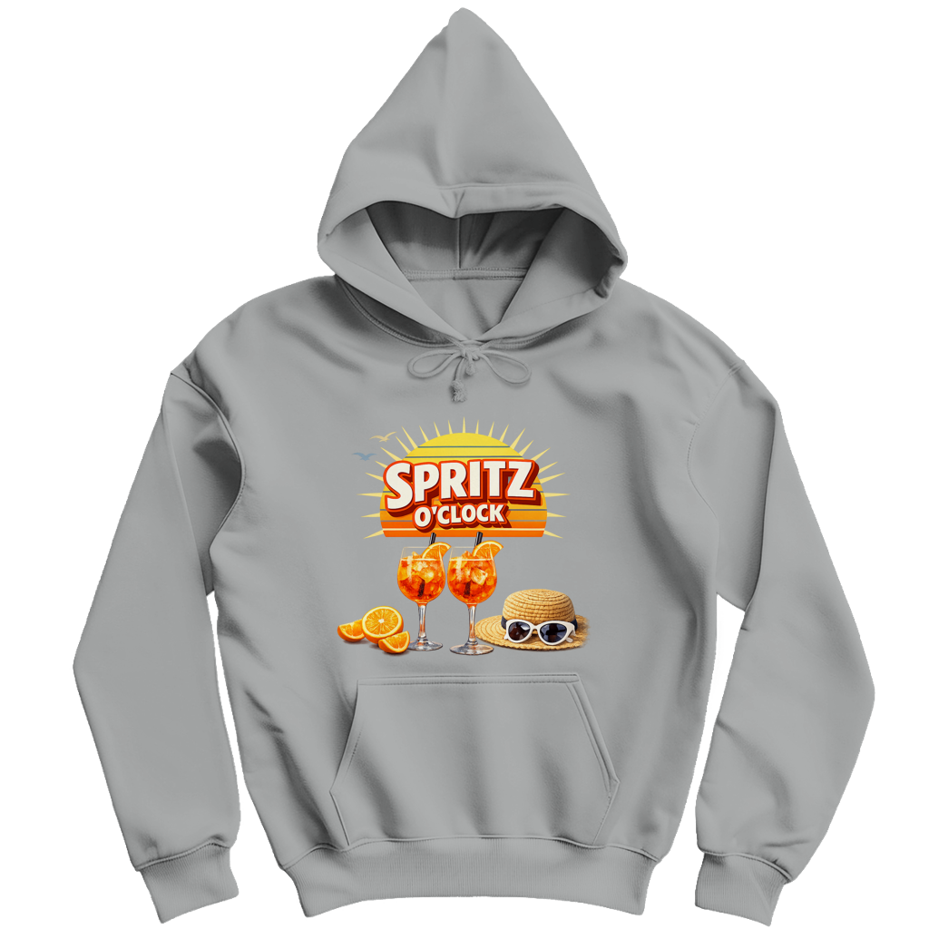 Herren Hoodie „Spritz O’Clock“ – Lustiger Sommer-Spruch & Aperitif-Statement Hoodie
