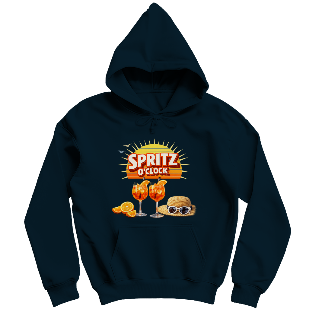 Herren Hoodie „Spritz O’Clock“ – Lustiger Sommer-Spruch & Aperitif-Statement Hoodie