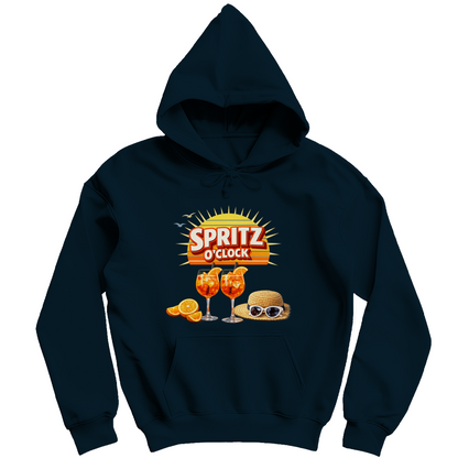 Herren Hoodie „Spritz O’Clock“ – Lustiger Sommer-Spruch & Aperitif-Statement Hoodie