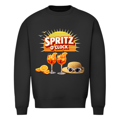 Herren Sweatshirt „Spritz O’Clock“ – Lustiger Sommer-Spruch & Aperitif-Statement Sweatshirt