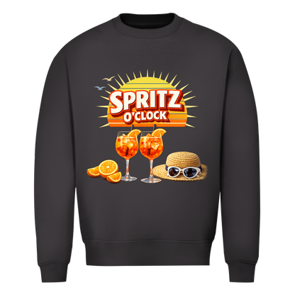 Herren Sweatshirt „Spritz O’Clock“ – Lustiger Sommer-Spruch & Aperitif-Statement Sweatshirt