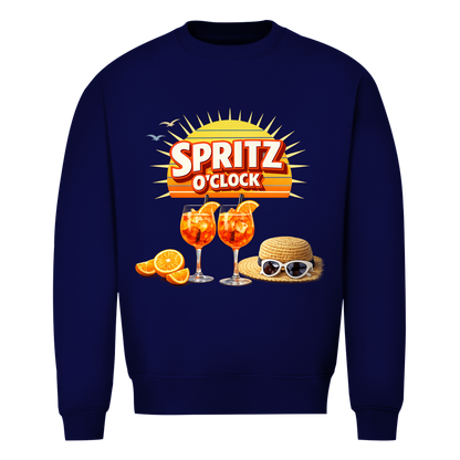 Herren Sweatshirt „Spritz O’Clock“ – Lustiger Sommer-Spruch & Aperitif-Statement Sweatshirt