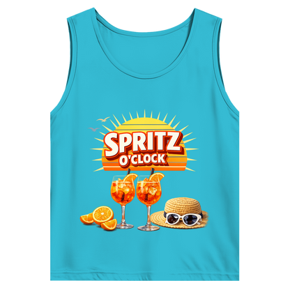 Herren Basic Tank Top „Spritz O’Clock“ – Lustiger Sommer-Spruch & Aperitif-Statement Top