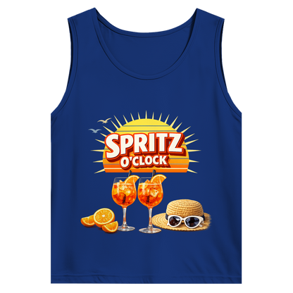 Herren Basic Tank Top „Spritz O’Clock“ – Lustiger Sommer-Spruch & Aperitif-Statement Top