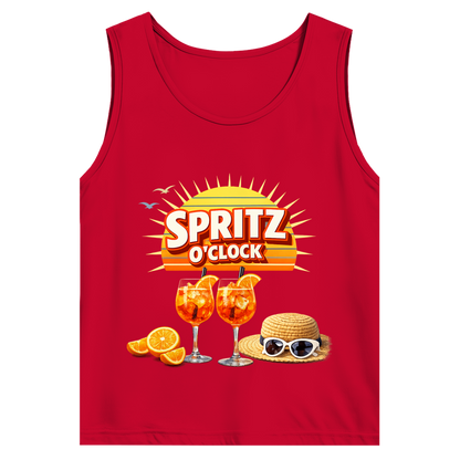 Herren Basic Tank Top „Spritz O’Clock“ – Lustiger Sommer-Spruch & Aperitif-Statement Top
