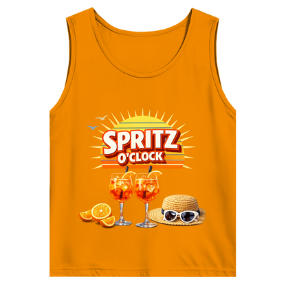 Herren Basic Tank Top „Spritz O’Clock“ – Lustiger Sommer-Spruch & Aperitif-Statement Top