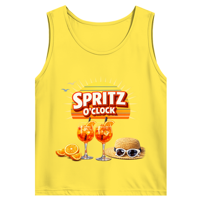 Herren Basic Tank Top „Spritz O’Clock“ – Lustiger Sommer-Spruch & Aperitif-Statement Top