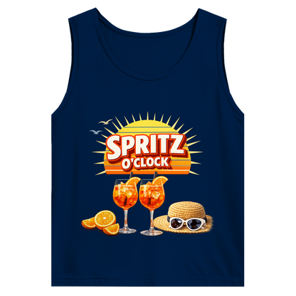 Herren Basic Tank Top „Spritz O’Clock“ – Lustiger Sommer-Spruch & Aperitif-Statement Top