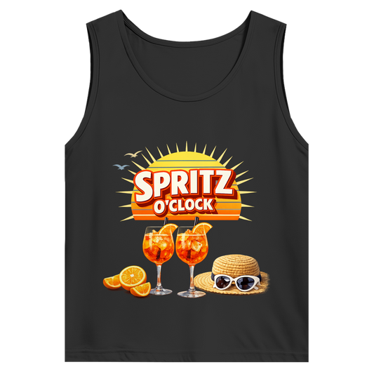 Herren Basic Tank Top „Spritz O’Clock“ – Lustiger Sommer-Spruch & Aperitif-Statement Top