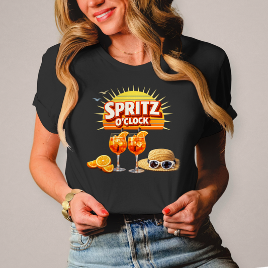 Damen T-Shirt „Spritz O’Clock“ – Lustiger Sommer-Spruch & Aperitif-Statement Shirt