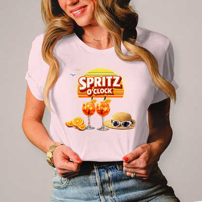 Damen T-Shirt „Spritz O’Clock“ – Lustiger Sommer-Spruch & Aperitif-Statement Shirt