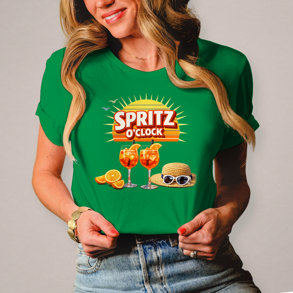 Damen T-Shirt „Spritz O’Clock“ – Lustiger Sommer-Spruch & Aperitif-Statement Shirt