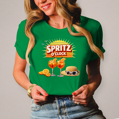 Damen T-Shirt „Spritz O’Clock“ – Lustiger Sommer-Spruch & Aperitif-Statement Shirt
