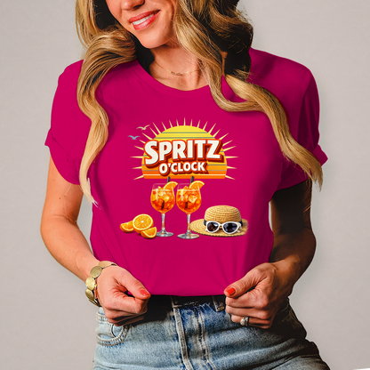 Damen T-Shirt „Spritz O’Clock“ – Lustiger Sommer-Spruch & Aperitif-Statement Shirt