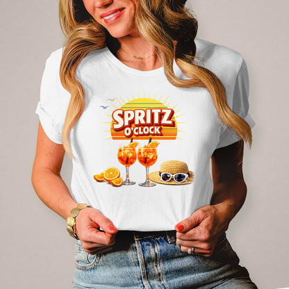 Damen T-Shirt „Spritz O’Clock“ – Lustiger Sommer-Spruch & Aperitif-Statement Shirt
