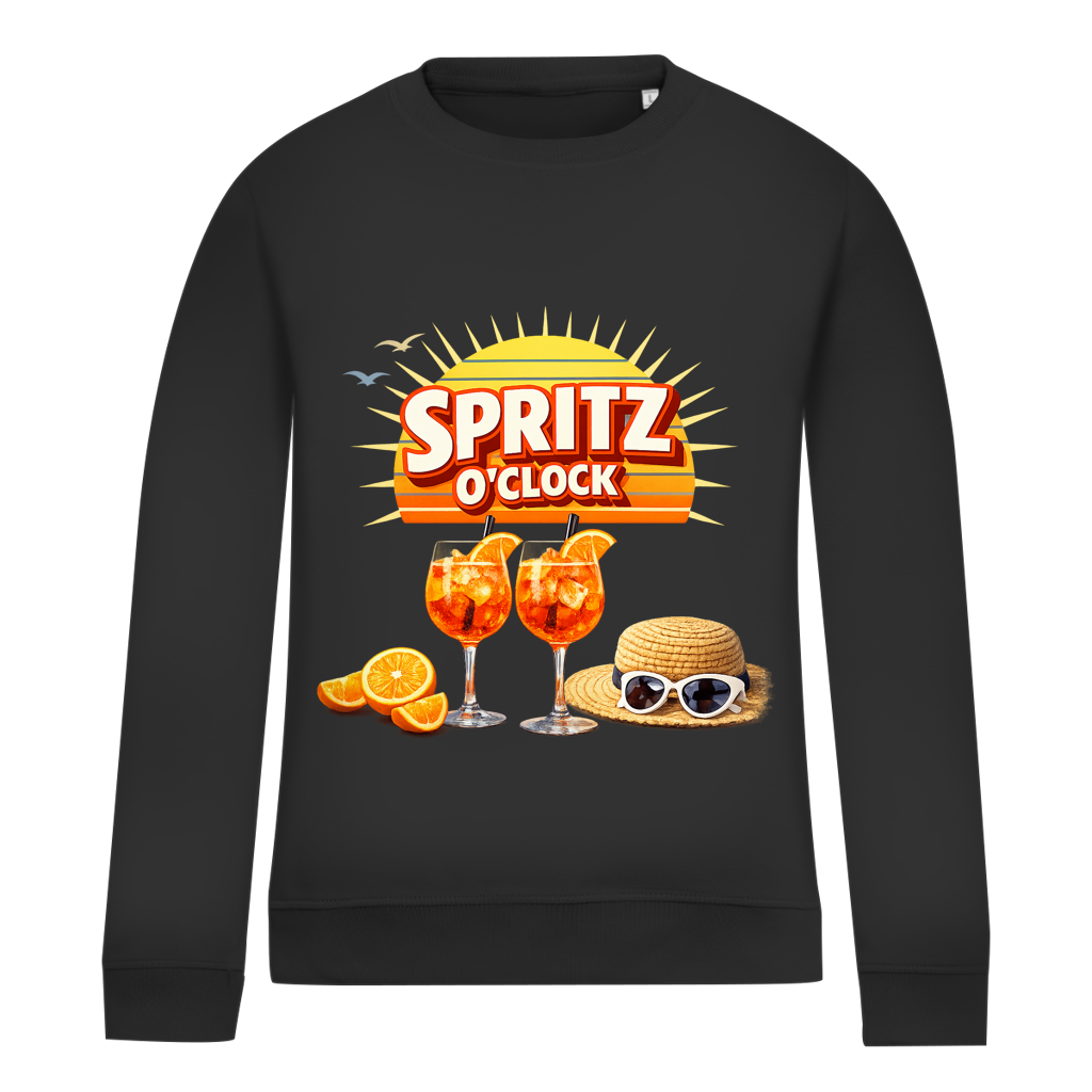 Damen Sweatshirt „Spritz O’Clock“ – Lustiger Sommer-Spruch & Aperitif-Statement Sweatshirt