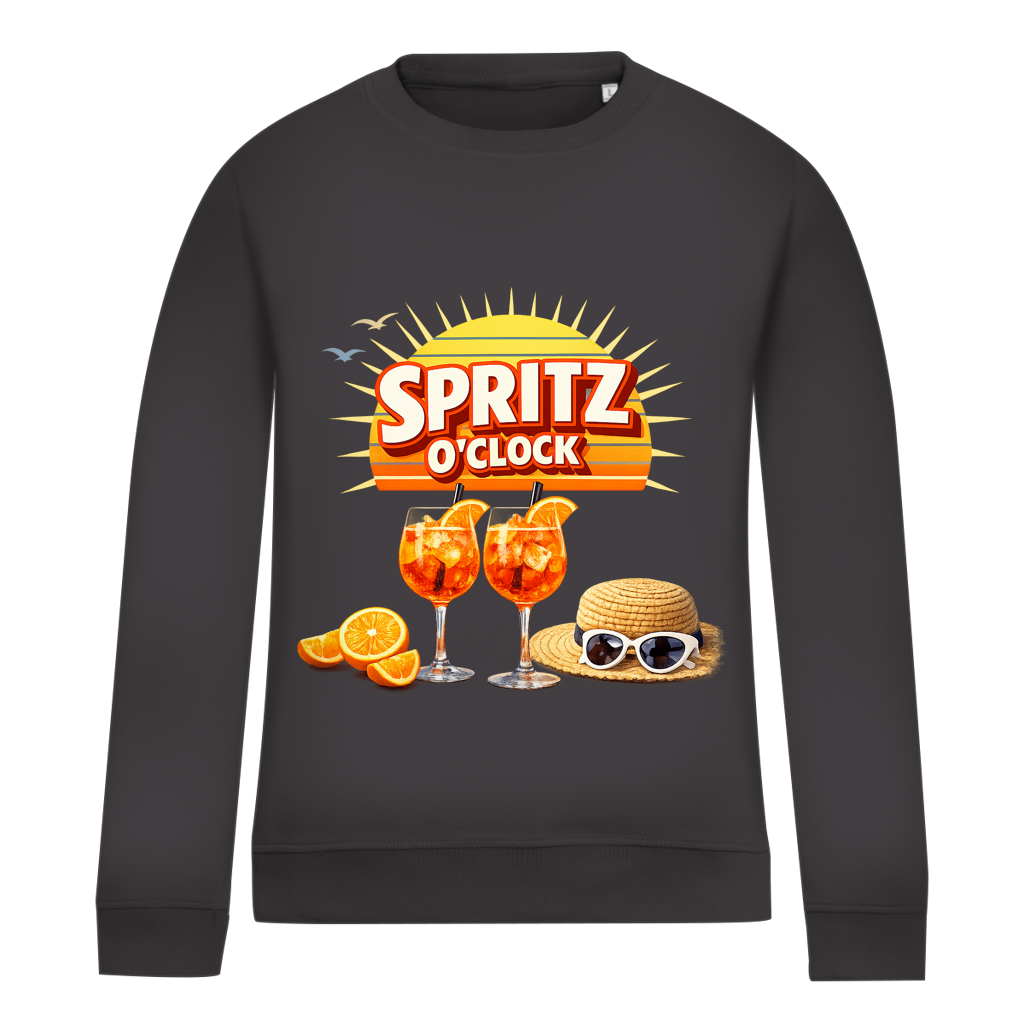 Damen Sweatshirt „Spritz O’Clock“ – Lustiger Sommer-Spruch & Aperitif-Statement Sweatshirt
