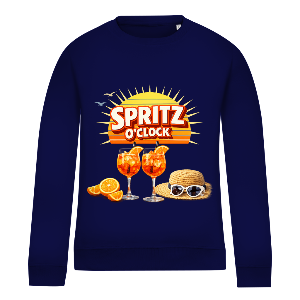 Damen Sweatshirt „Spritz O’Clock“ – Lustiger Sommer-Spruch & Aperitif-Statement Sweatshirt