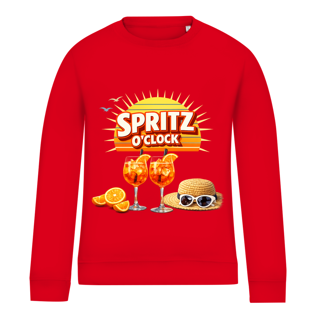 Damen Sweatshirt „Spritz O’Clock“ – Lustiger Sommer-Spruch & Aperitif-Statement Sweatshirt