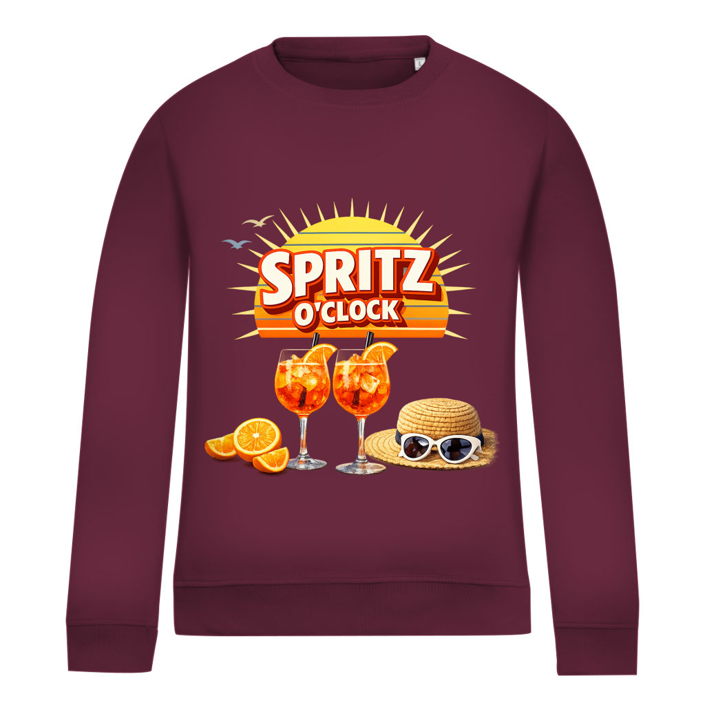 Damen Sweatshirt „Spritz O’Clock“ – Lustiger Sommer-Spruch & Aperitif-Statement Sweatshirt