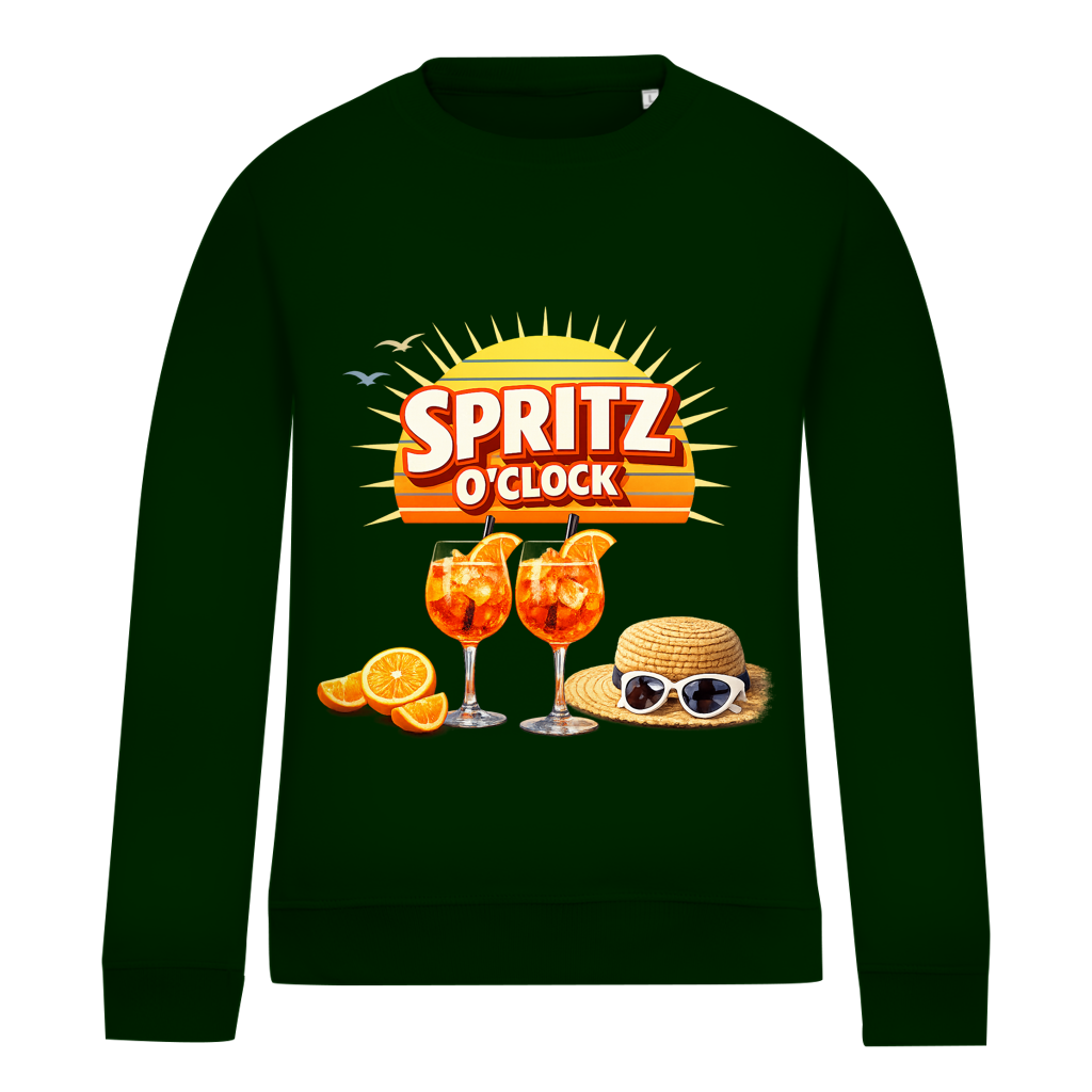 Damen Sweatshirt „Spritz O’Clock“ – Lustiger Sommer-Spruch & Aperitif-Statement Sweatshirt