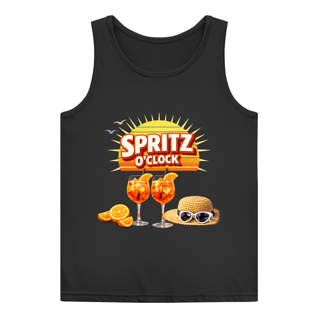 Damen Basic Tank Top „Spritz O’Clock“ – Lustiger Sommer-Spruch & Aperitif-Statement Top