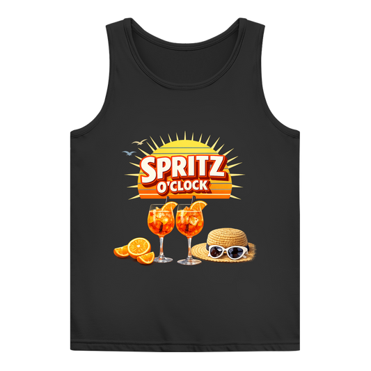 Damen Basic Tank Top „Spritz O’Clock“ – Lustiger Sommer-Spruch & Aperitif-Statement Top