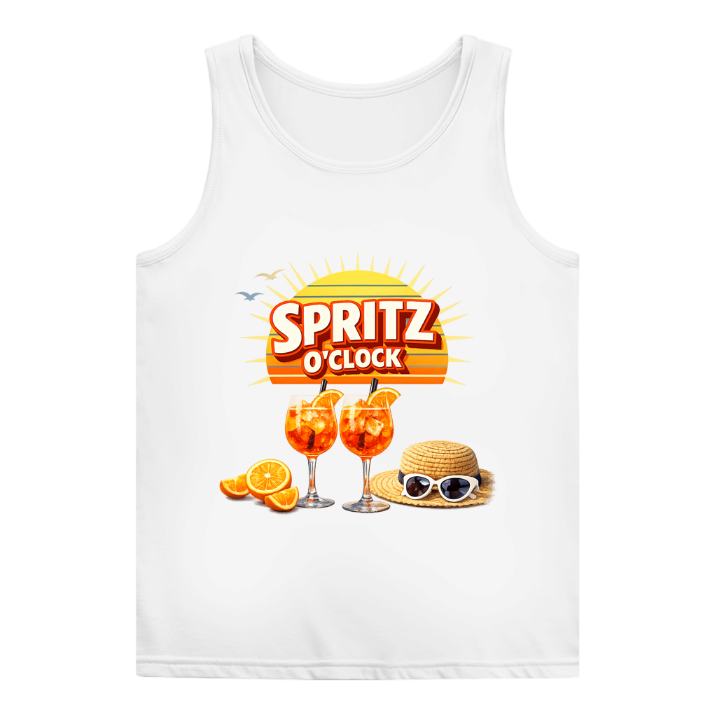 Damen Basic Tank Top „Spritz O’Clock“ – Lustiger Sommer-Spruch & Aperitif-Statement Top