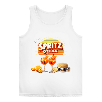 Damen Basic Tank Top „Spritz O’Clock“ – Lustiger Sommer-Spruch & Aperitif-Statement Top