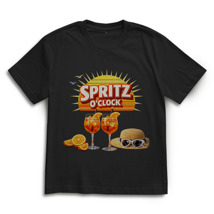 Oversize T-Shirt „Spritz O’Clock“ – Lustiger Sommer-Spruch & Aperitif-Statement Shirt